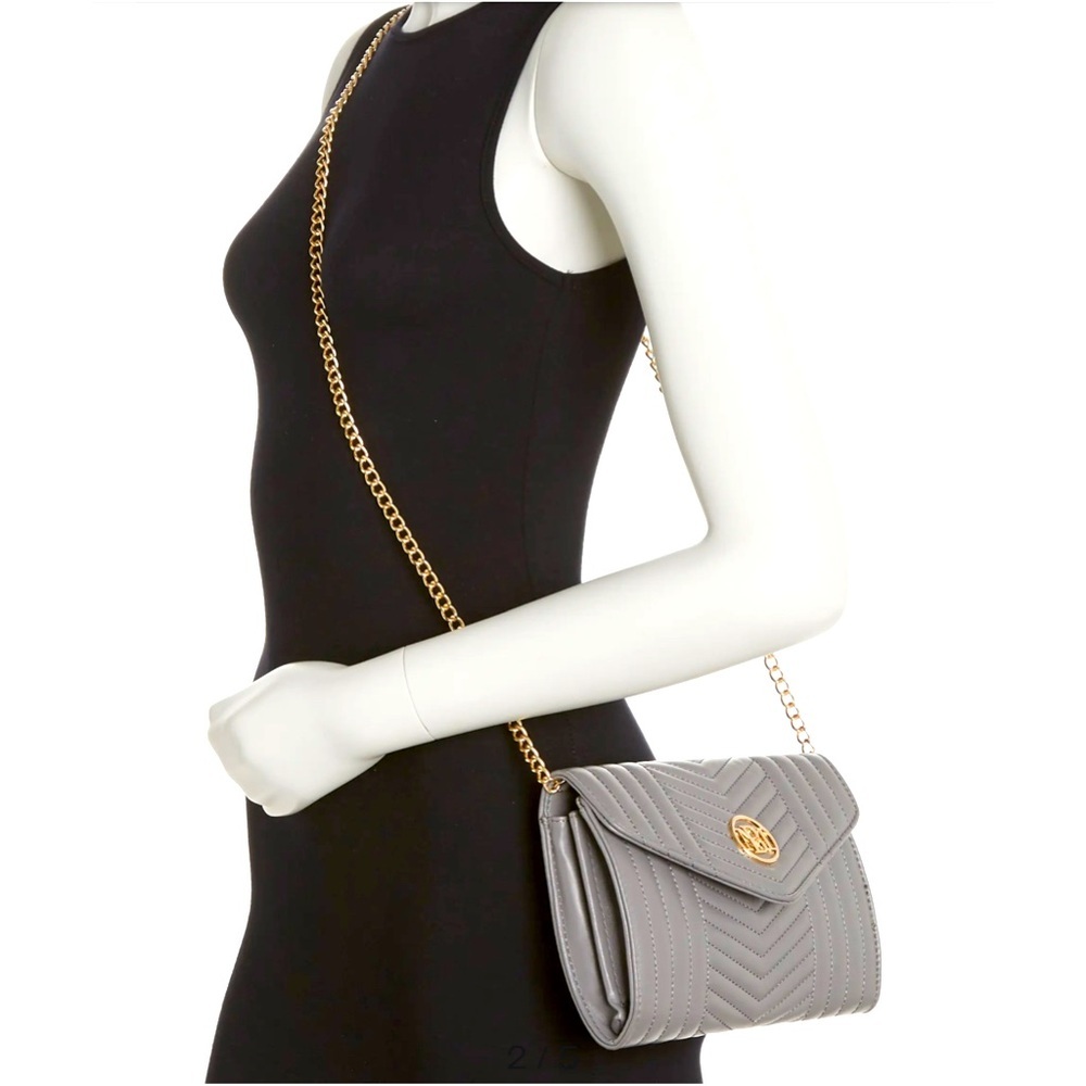 NWT Badgley Mischka Quilted Envelope Crossbody - Picture 4 of 8
